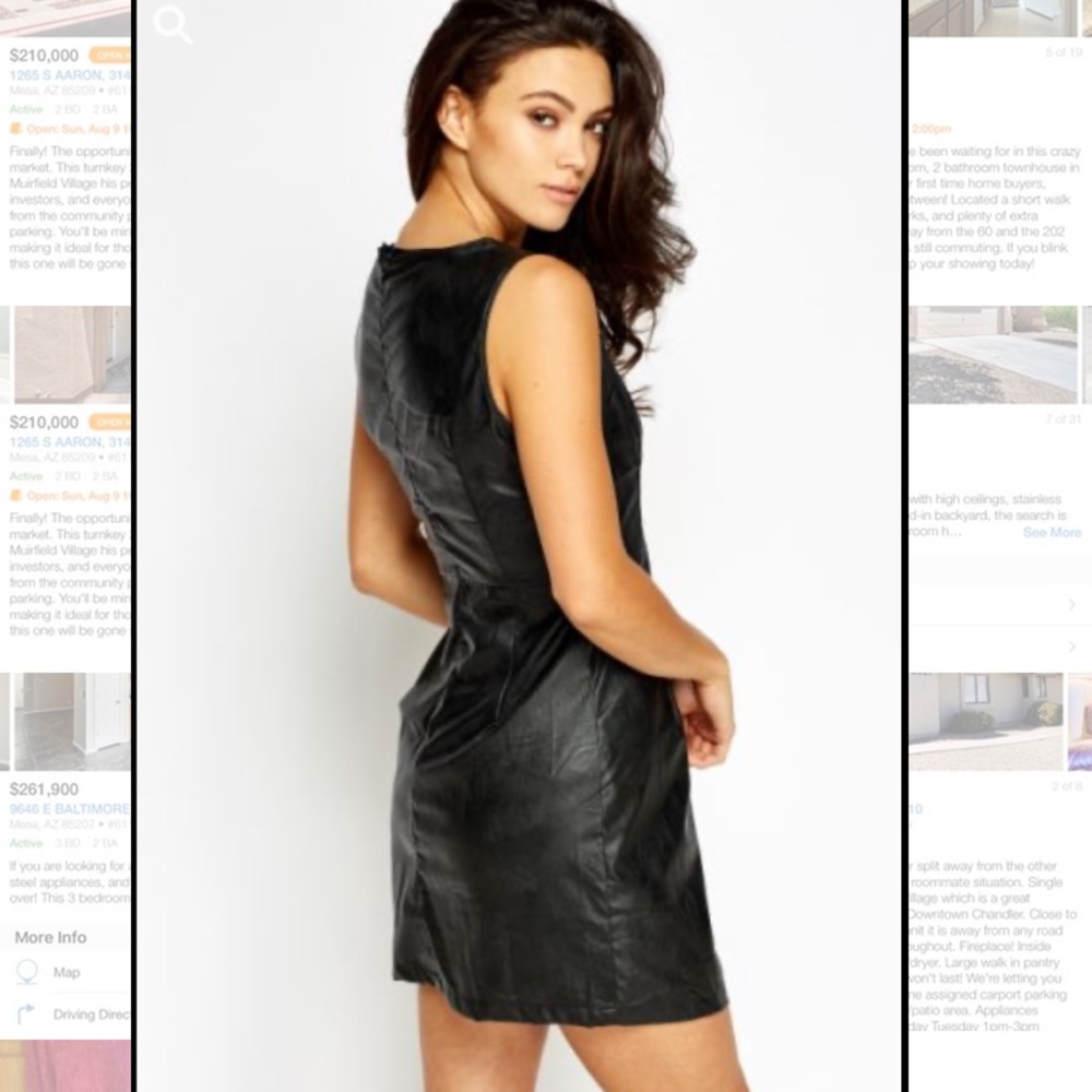 100% leather quilted motto dress!